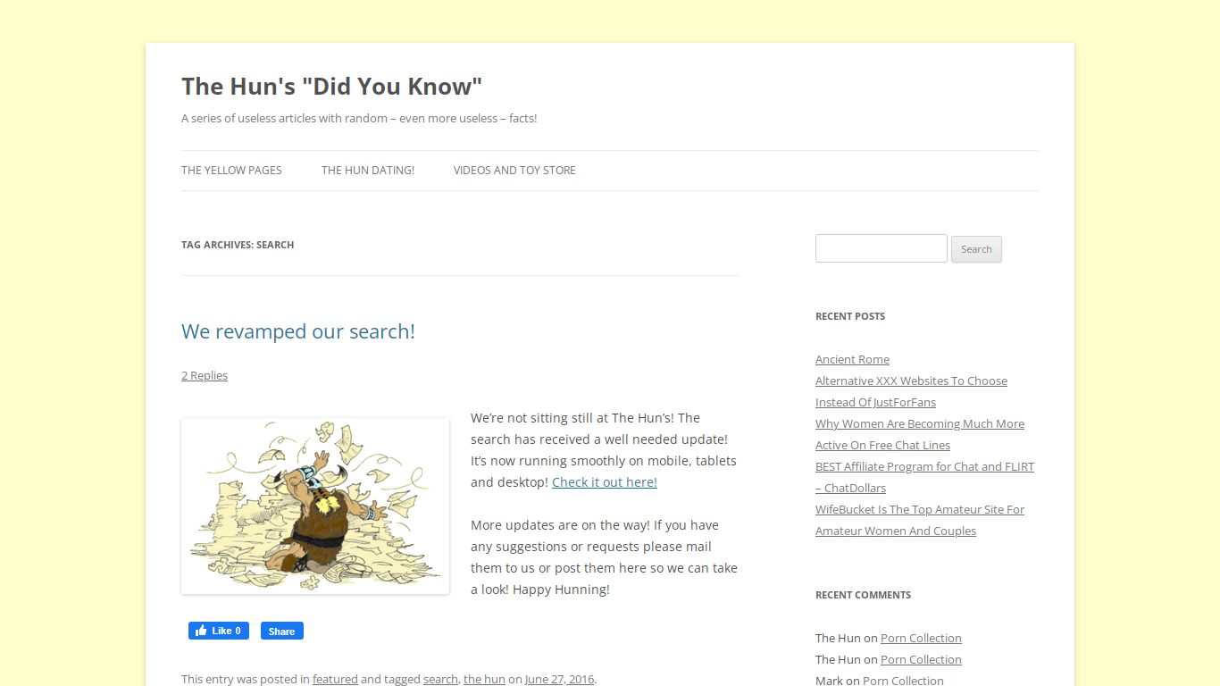 search | The Hun's "Did You Know"